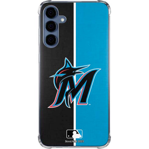 MLB Miami Marlins Split Galaxy A35 5G Clear Case